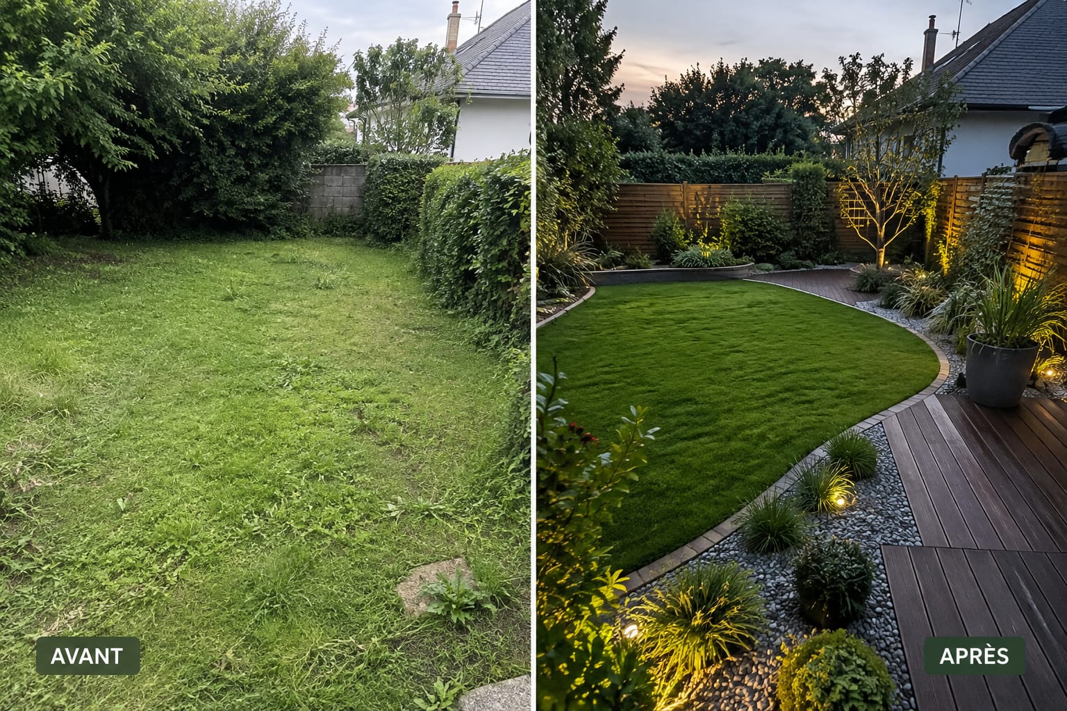 A lawn before and after Godoi treatment
